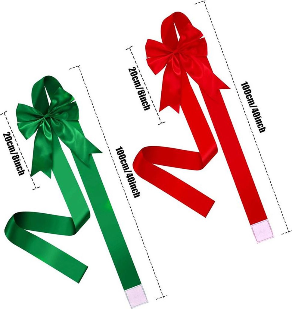 4 Stück Weihnachts-Schrankbänder, Schleifen, große Türbänder, Schleifen, Urlaub, Partyzubehör für Küche, Innenbereich, Möbeldekoration