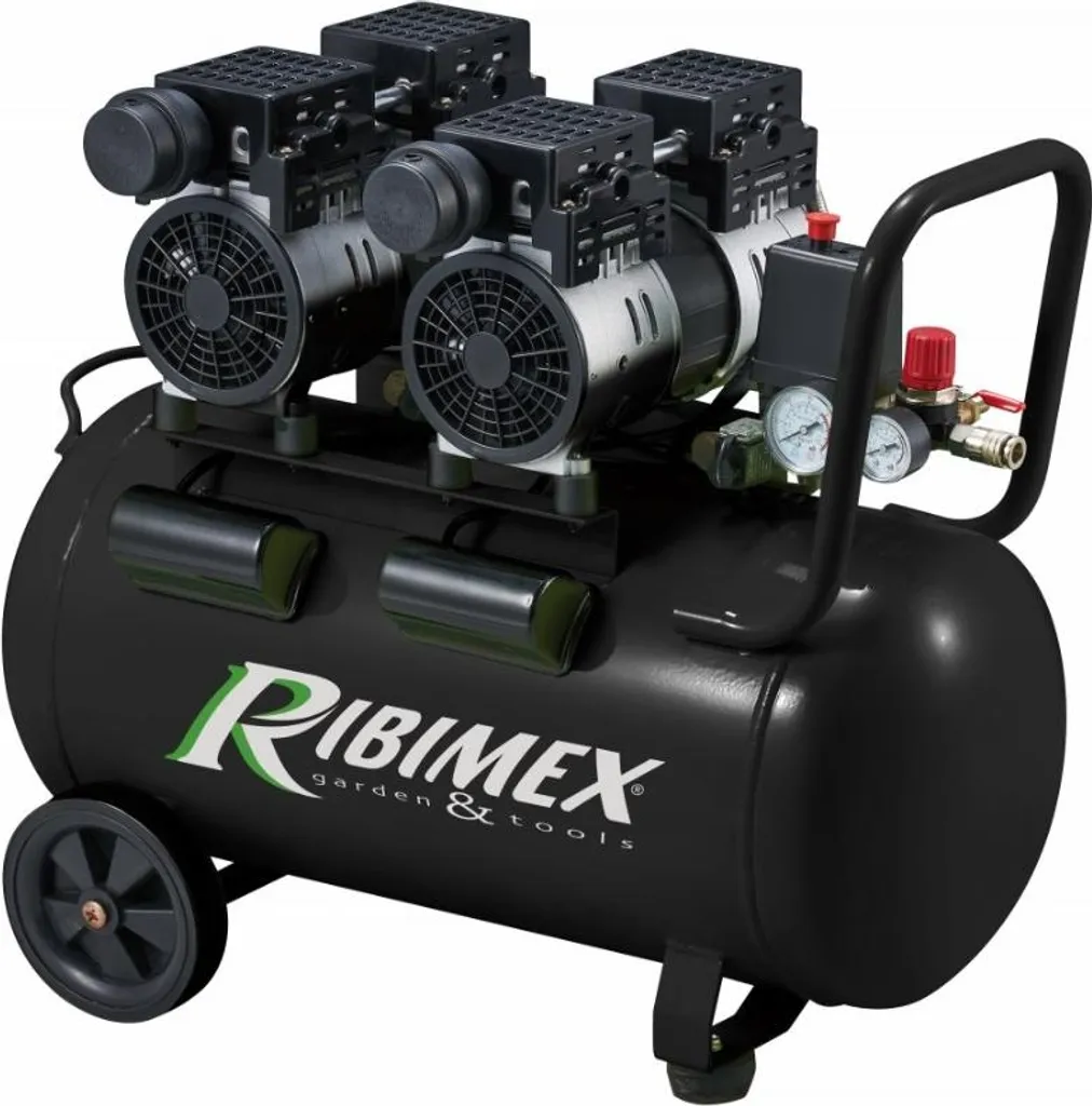 Compresseur d'air Sans Huile 50L Ribimex PRCOMP2/50SILR 2HP Ultra Calme