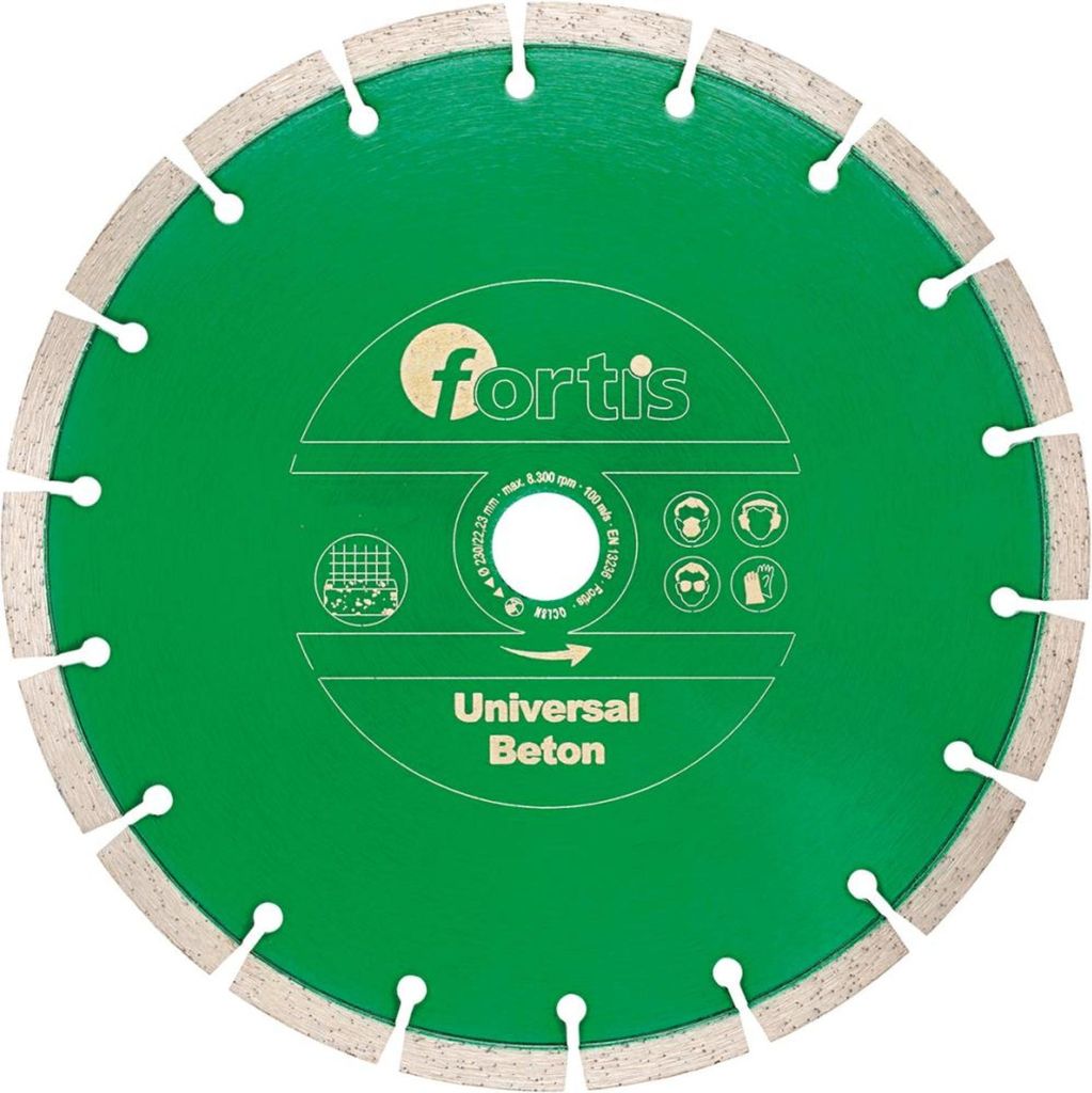 Diamant-Trennscheibe Universal Beton Ø 115 mm gesintert 10 mm Bohrung 22,2 mm FORTIS