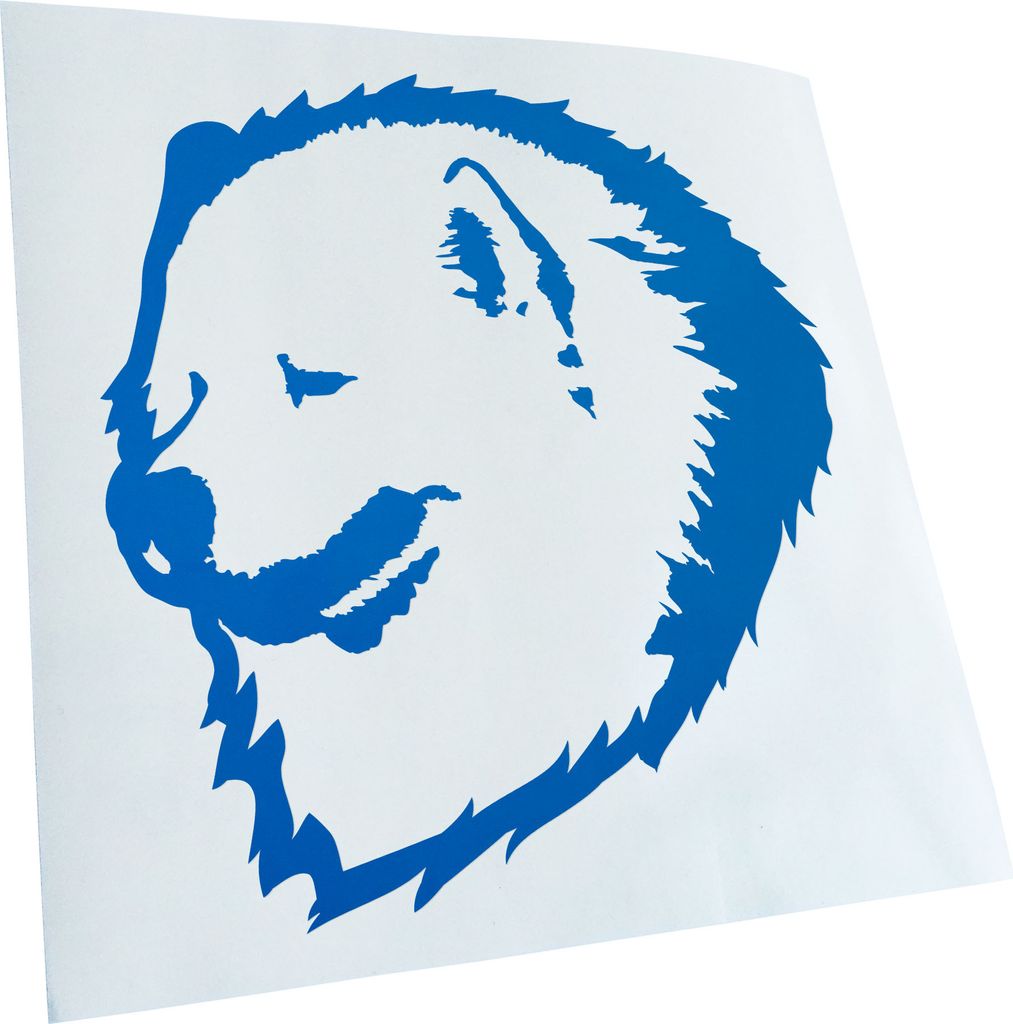 Kiwistar - Autoaufkleber - Samoyed Hund - Blau - 30x27cm - Aufkleber für Auto, Laptop, Fahrrad, LKW, Motorrad mehrfarbig JDM Decal Racing