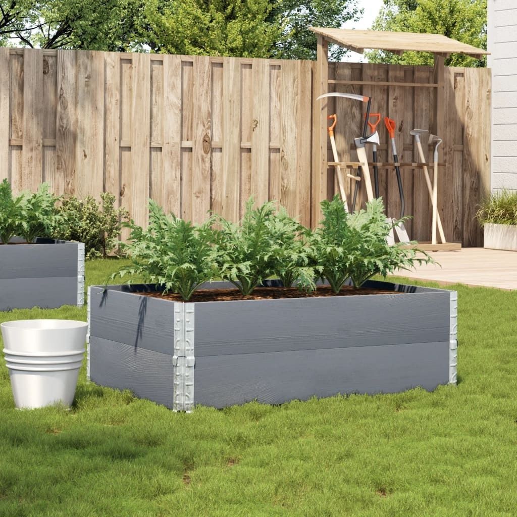 CLORIS Pflanzkasten Grau 120x80 cm Massivholz Kiefer - Beete 3295849
