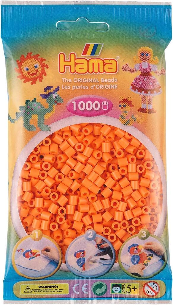 Hama Bügelperlen midi apricot im Beutel 1.000 Bügelperlen