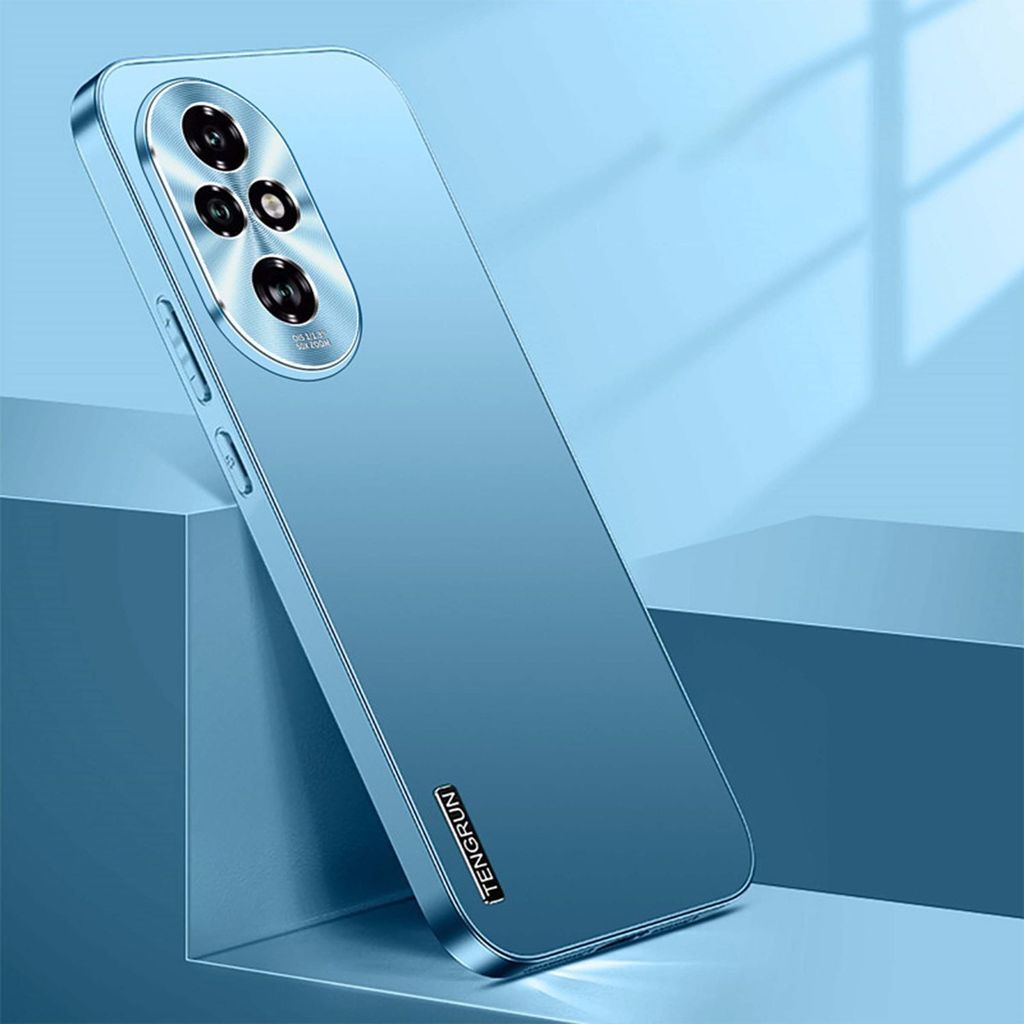 Für Honor 200 Pro Feinmattes Metall Design Optik Handy Hülle Case Tasche Blau