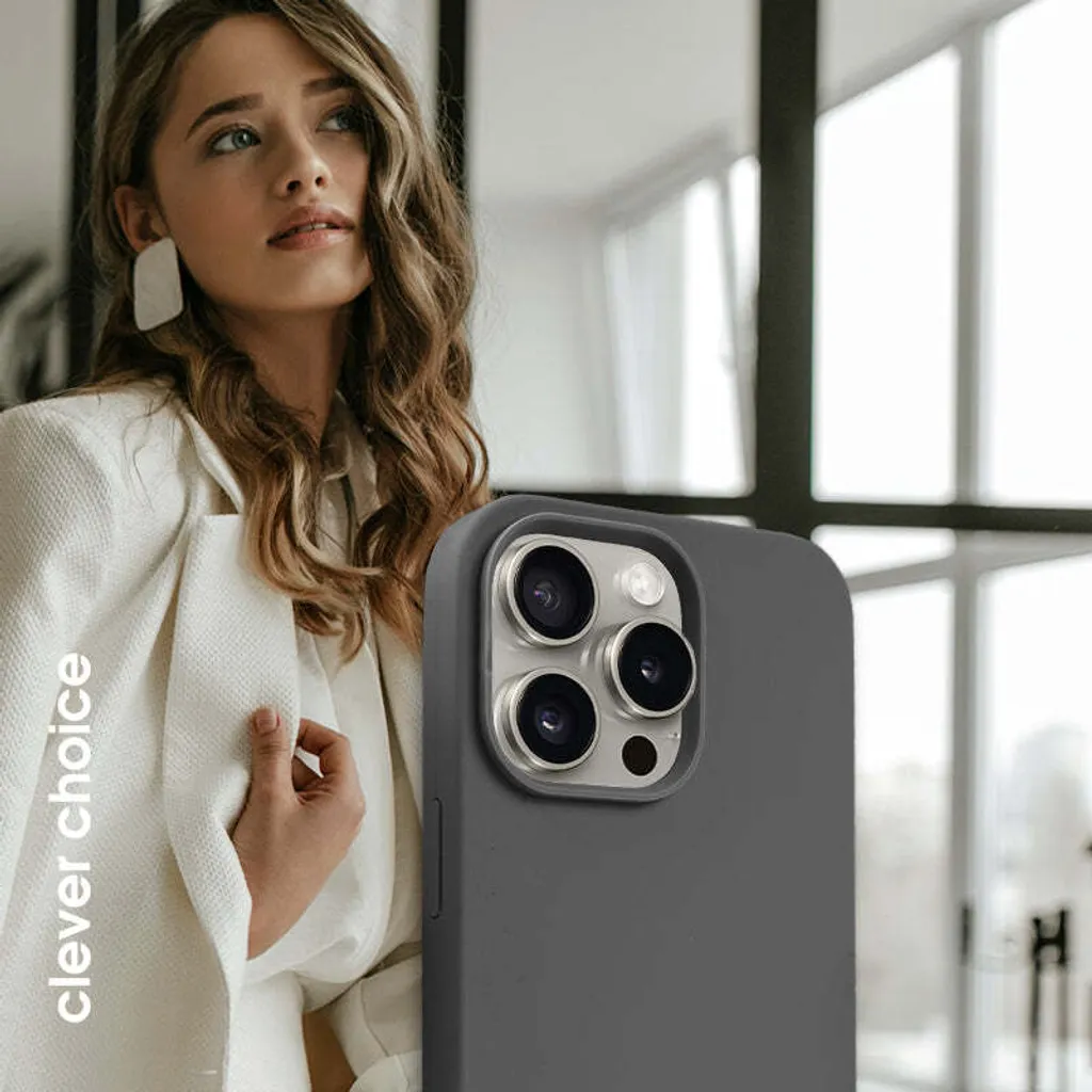 Guida alla Cover Crong iPhone 15 Pro MagSafe Silicone Grigio Antracite - 4