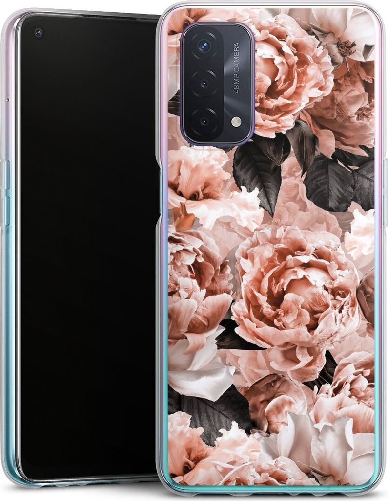 DeinDesign Handyhülle für Oppo A54 5G Silikon Hülle Case Smartphone Schutzhülle Blume Rose Vintage