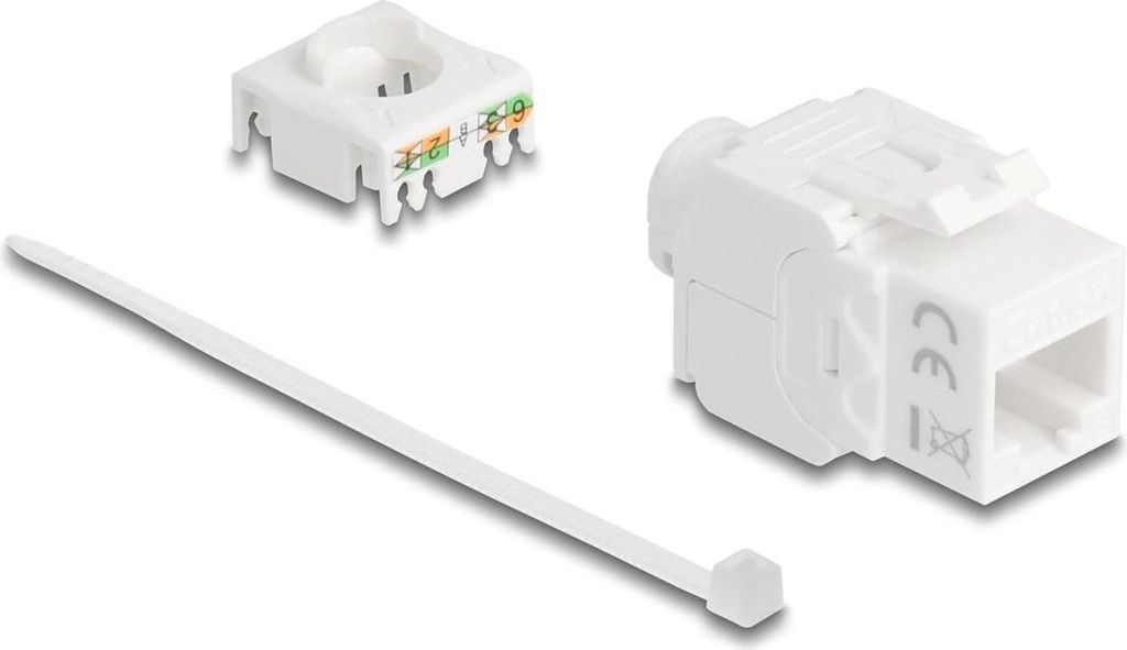 DELOCK Keystone Modul RJ45 Buchse zu LSA Cat.6A UTP 180° wer