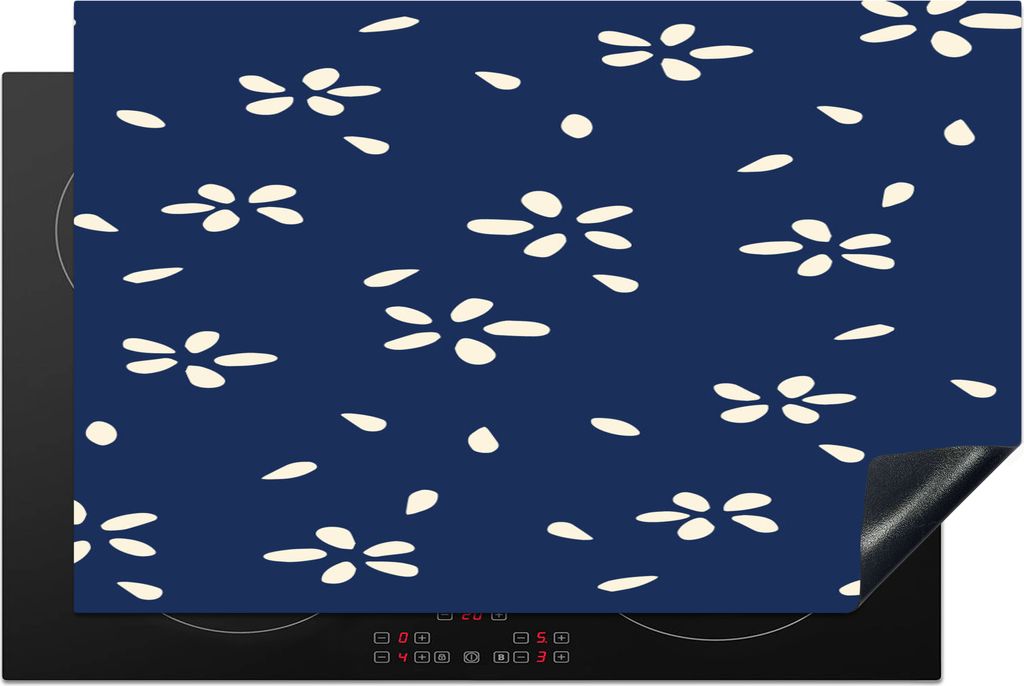 KitchenYeah Herdabdeckplatte Blüte - Muster - Frühling - Japan , 81x52cm, Küche Deko, Glaskeramikkochfeld Herdabdeckung, Abdeckplatte fùr Koc...