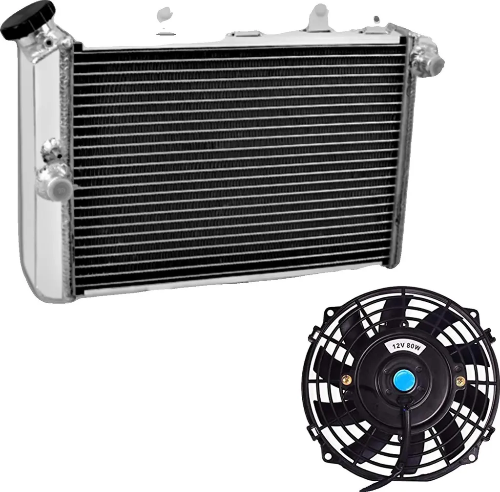 Radiateur Moto pour Yamaha Grizzly 700 Montage Direct Aluminium 58mm