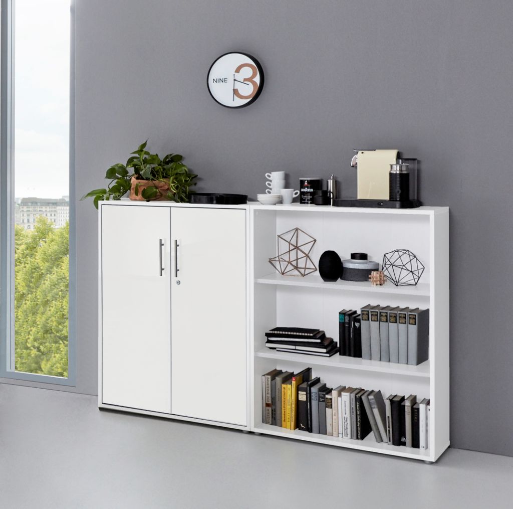 BMG Möbel abschließbare Regalwand/Schrankwand, Office Produktbild 