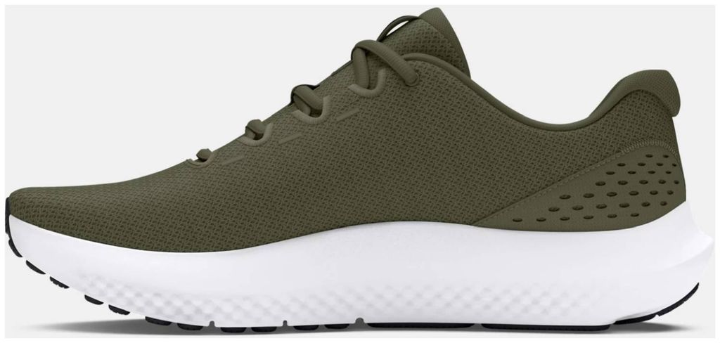 Under Armour Surge 4 Running Shoes Mens Trainers, Marine Od Green Marine Od Green White, 43 EU