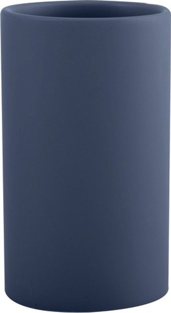 Spirella Zahnputzbecher Zahnbürstenhalter Keramik "Tube" 7x11,5 cm Blau Matt