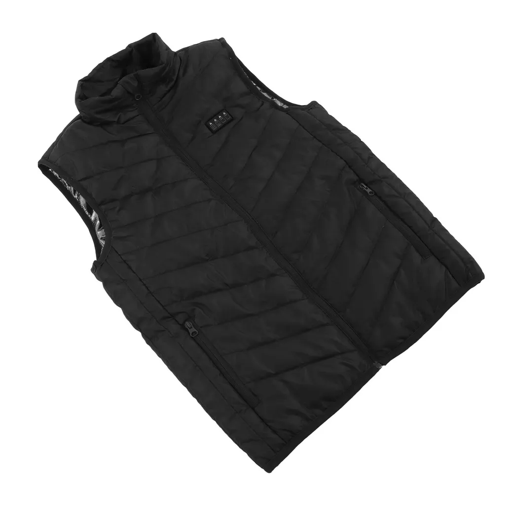 17 Area Gilet riscaldamento elettrico intelligente temperatura costante 4 Interruttore 3 Gear Smart riscaldato Vest (nero M) - 2