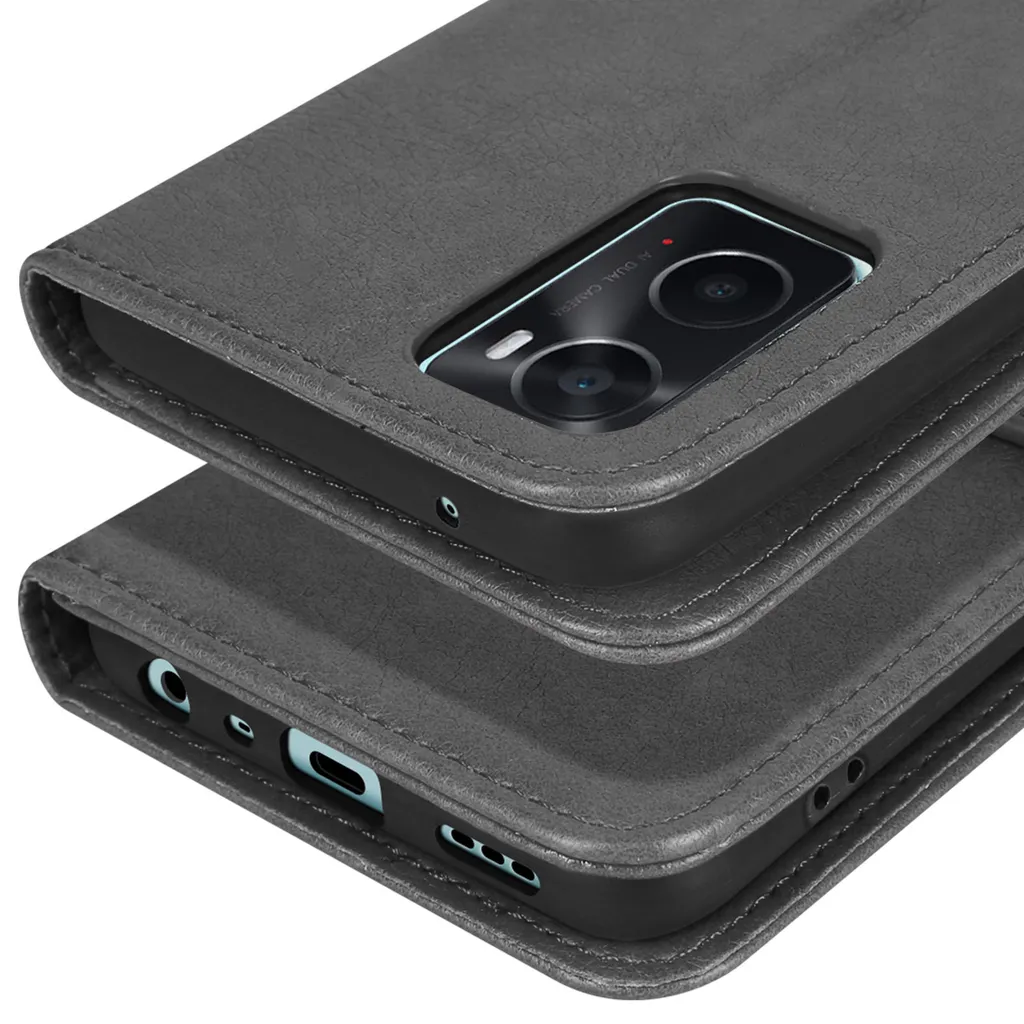 Custodia Business Grigia per Oppo A96 / A76 | Realme 9i Stand Case - 6