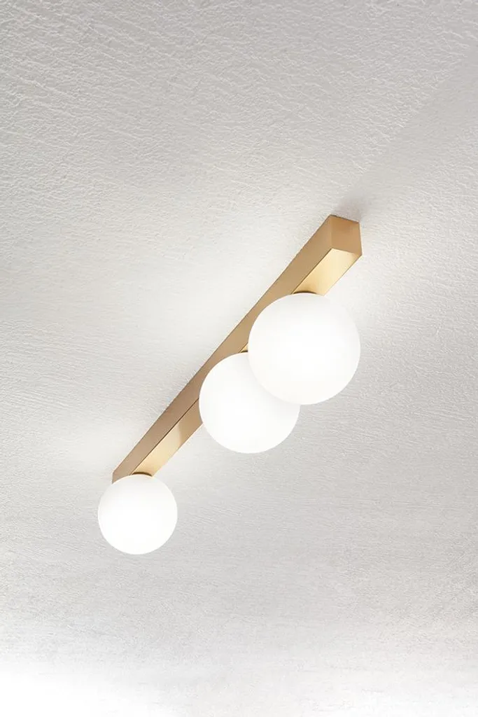 Plafonnier salon moderne chic doré 60 cm pour éclairage doux et design