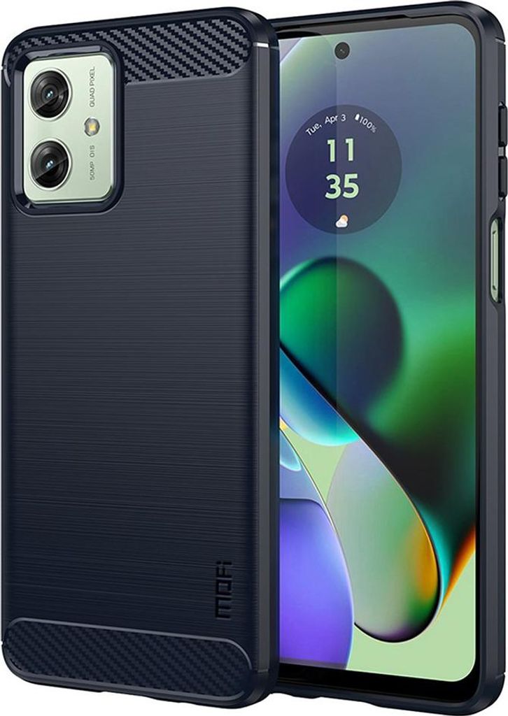 Motorola Moto G54 Hülle - Coverup Armor Brushed TPU Back Cover - Blau