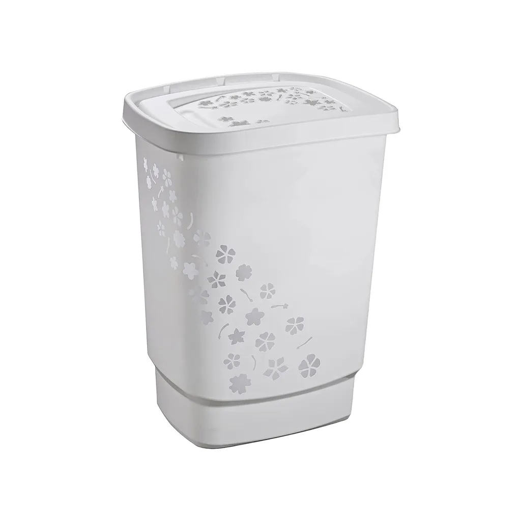 Panier à linge Rotho 55L avec poignées soft-touch gris anthracite