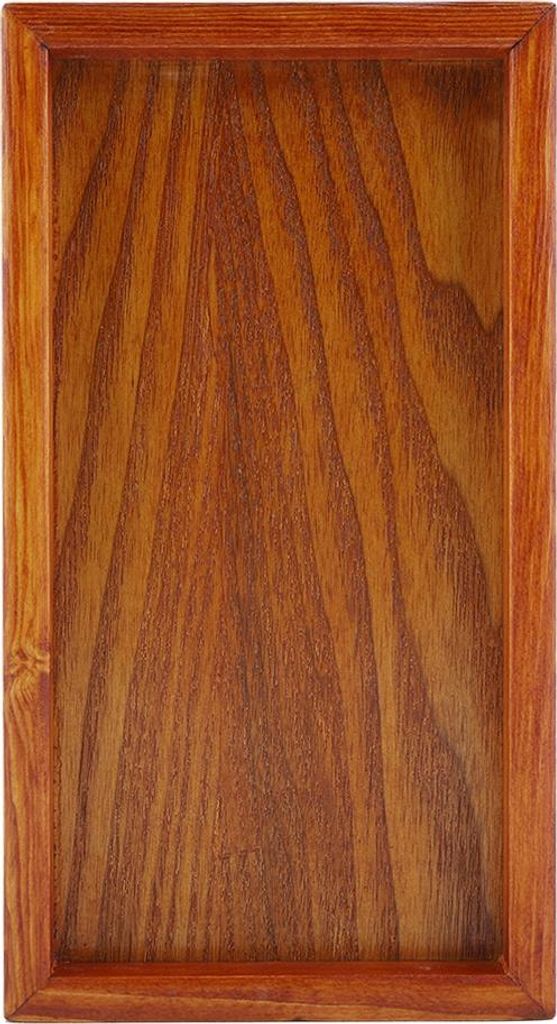 Rechteckiges hölzernes Teetablett Serviertisch Platte Snacks Lebensmittel Lagerung Schale für Hotel Home(22*12cm)