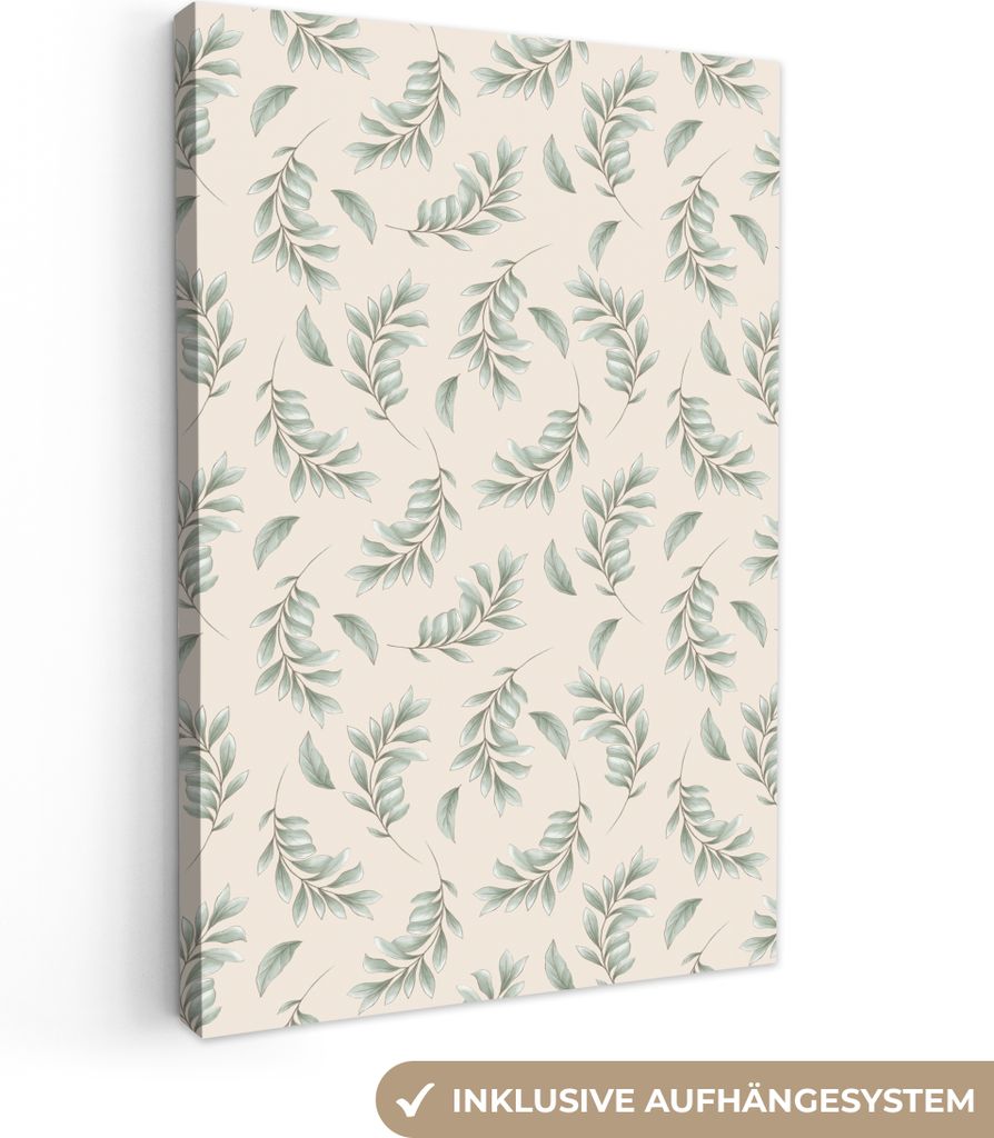 OneMillionCanvasses - Leinwandbilder - 90x140 cm, Blumen - Pflanzen - Pastell, Wandbilder Kunstdruck Wanddekoration - Wandschmucke - Schlafzimmer