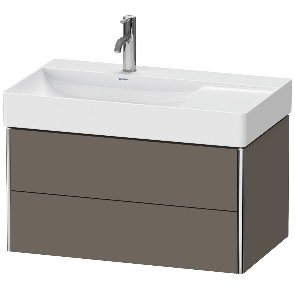 Duravit XSquare Waschtischunterbau wandhängend, 2 Schubkästen, Becken links, 784x397x460mm, XS416809090
