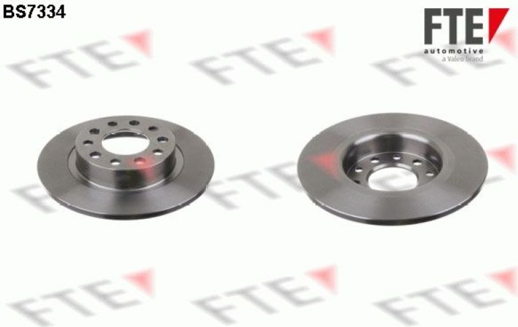 2 Bremsscheiben Hinterachse voll Ø 264 mm 10 mm FTE für u.a. ALFA ROMEO