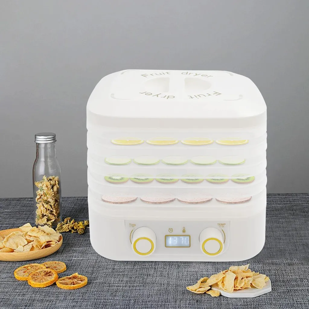 Essiccatore Alimentare Automatico 5 Piani 160W Timer LED Bianco - 5