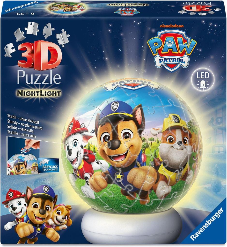 Puzzle-Ball Nachtlicht Paw Patrol Ravensburger 12008057