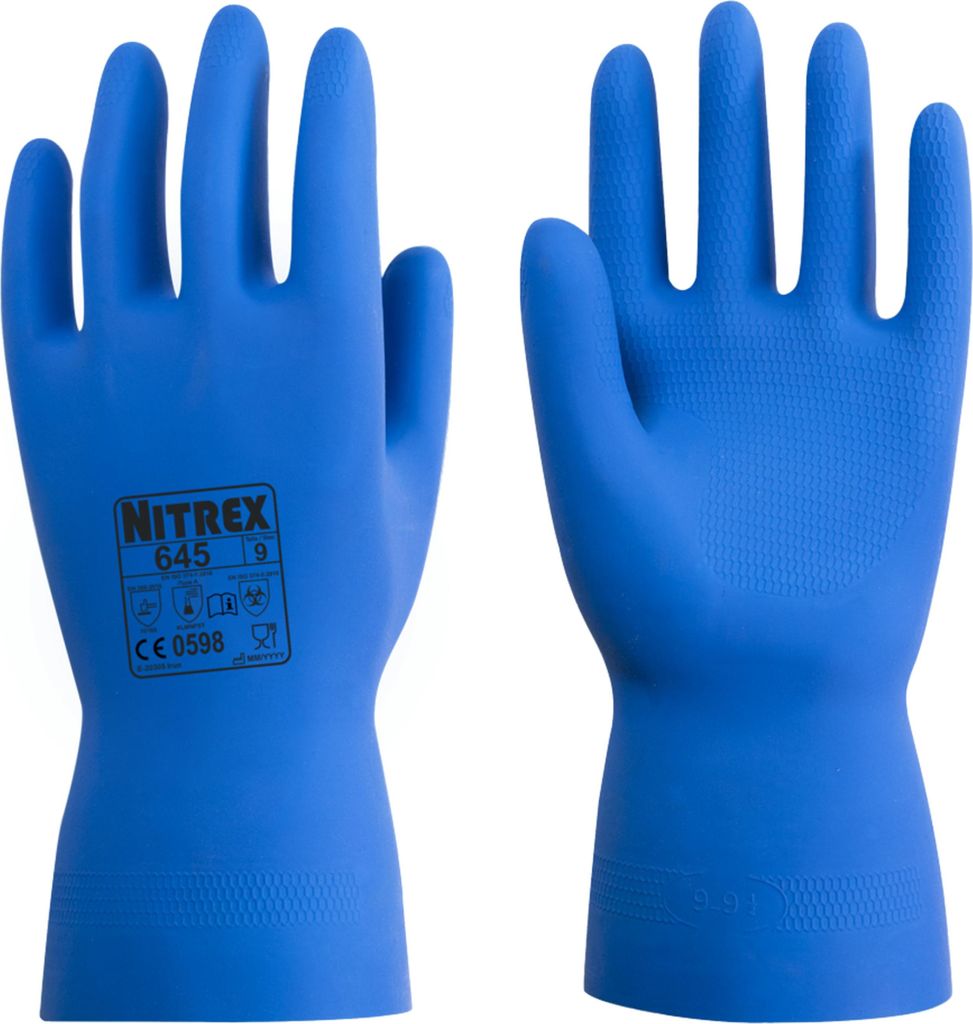 Nitrex 645 | Chemikalienschutzhandschuhe | 100 Paar | Gr. S-XL | Latexhandschuhe