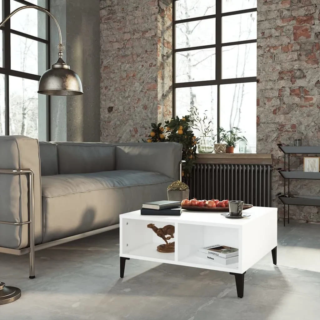 Tavolino durevole bianco 60x60x30 cm in legno - Tavolini Octo1883086 1parte