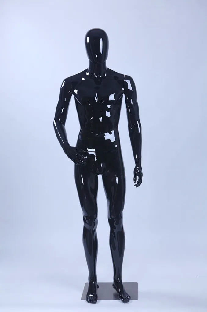 Mannequin homme debout DM2-H abstrait laqué noir brillant haute qualité