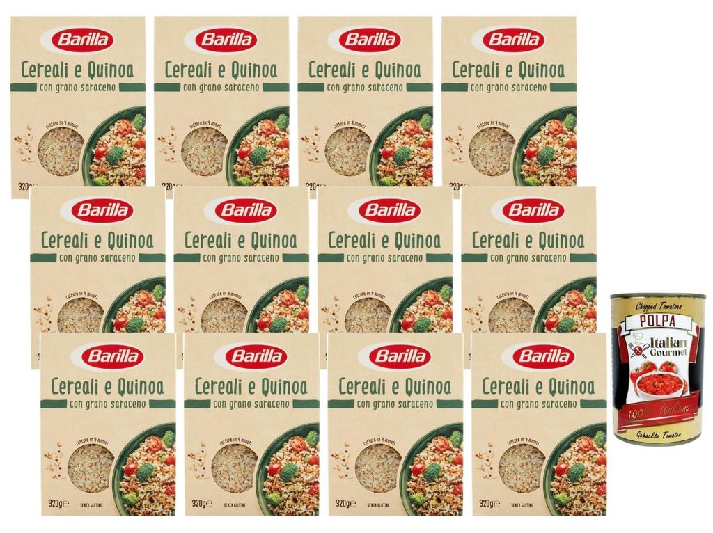 Barilla Cereali e Quinoa mit Buchweizen 12x320g – glutenfreie Getreidemischung für Salate, Bowls & Beilagen, schnell & vielseitig, hochwertige K...