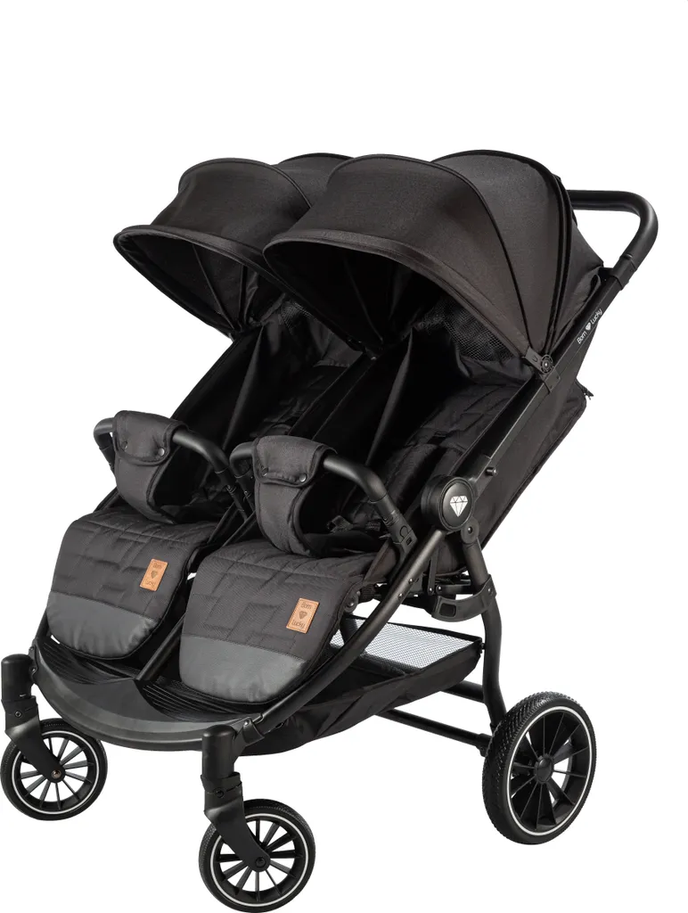 Poussette Duo Ranger Noir Born Lucky : Confortable, Légère et Robuste