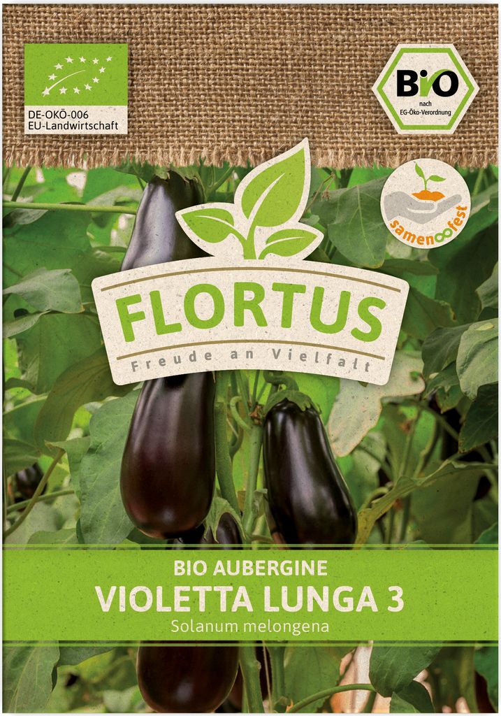Aubergine Violetta Lunga 3 | Auberginensamen von FLORTUS