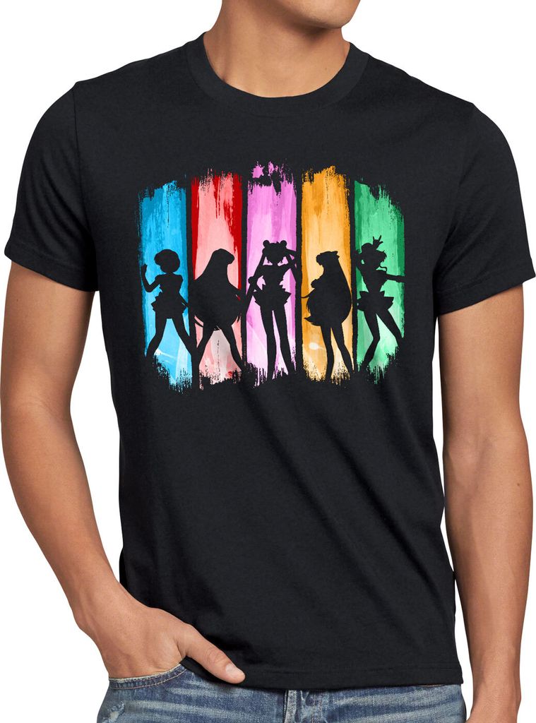 style3 Sailor Senshi Herren T-Shirt mond mondstein luna mars planet anime