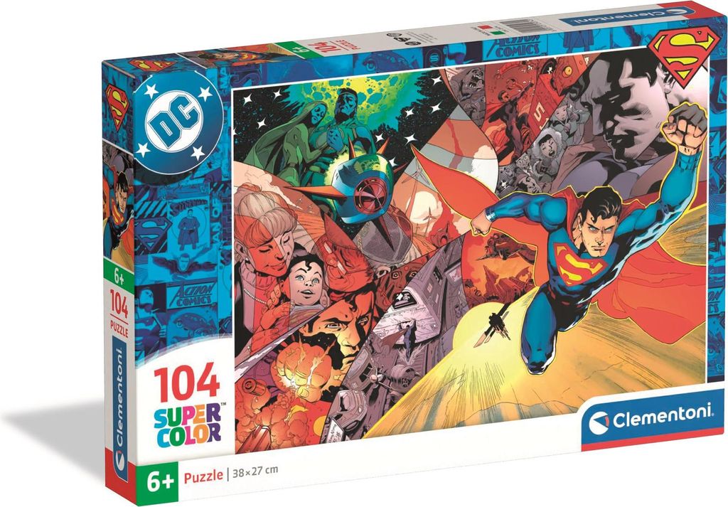 CLEMENTONI Puzzle 104 Super Color Superman 25074
