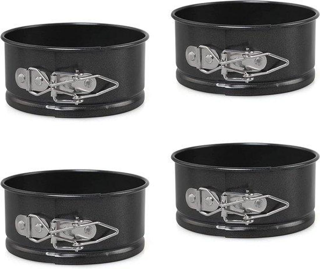 Runde Mini-Backformen 10,5cm 4er-Set mit Antihaftbeschichtung