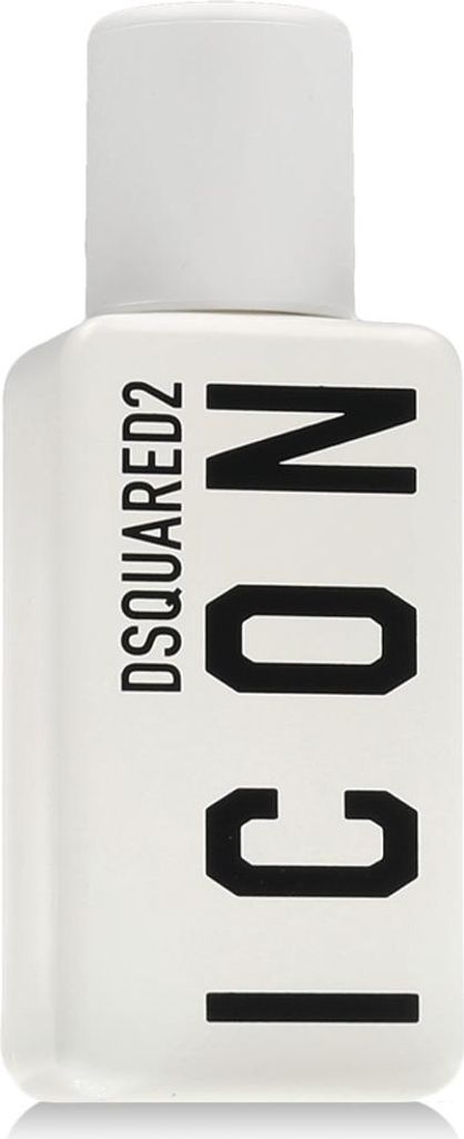 A white bottle of Dsquared2 Icon Eau de Parfum.