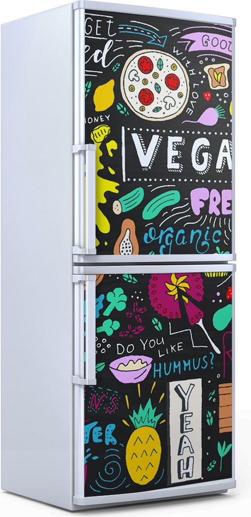 Kühlschrankdekoration 60x180 cm Aufkleber auf dem Kühlschrank - Ideen Küche