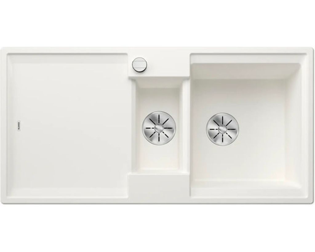 BLANCO ADIRA 6 S Einbauspüle SILGRANIT weiß ab 60 cm mit Ablauffernbedienung, mit Zubehör - inkl.