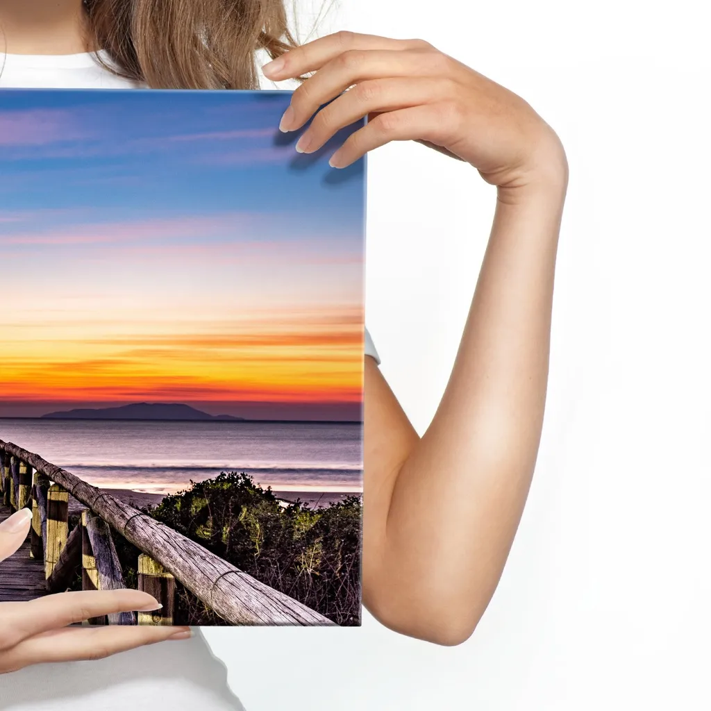 Quadro Mare Spiaggia 90x60 cm XXL | Stampa su Tela Moderna per Soggiorno - 4