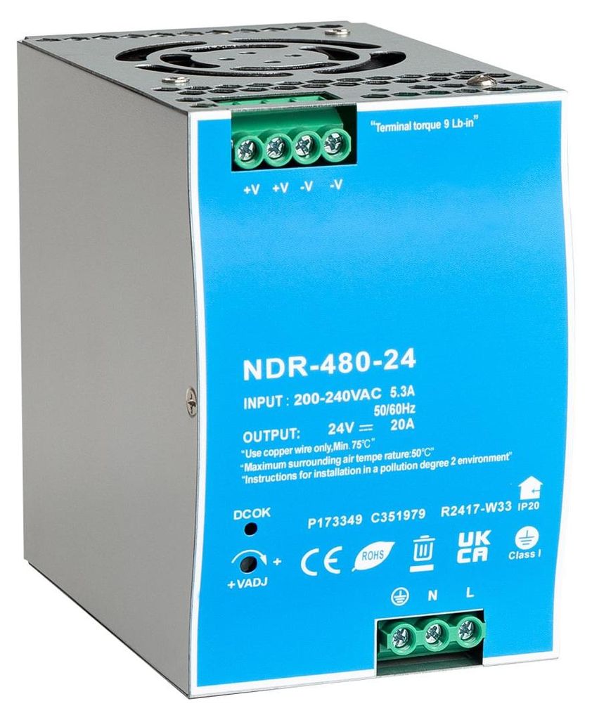 Netzteil 24V DC für DIN-Schiene 480 W