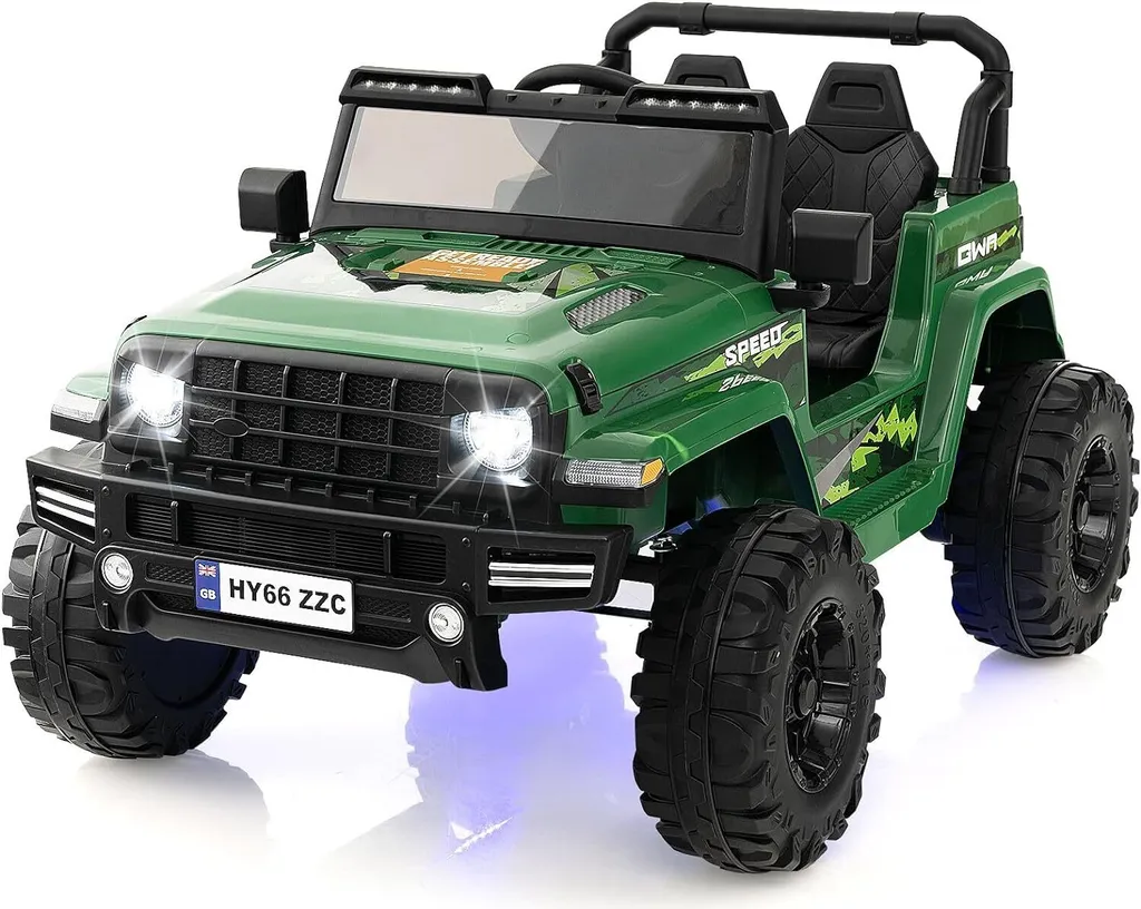 Voiture électrique enfants 24V COSTWAY 2 places - Vert