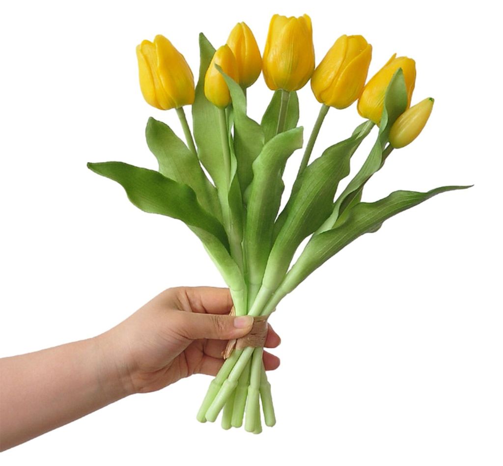Künstliche Tulpe, 30 cm, realistische Haptik, langer Stiel, künstliche Tulpe für Frühling, Ostern, Zuhause, Küche, Hochzeit, Esstisch – Tisc...
