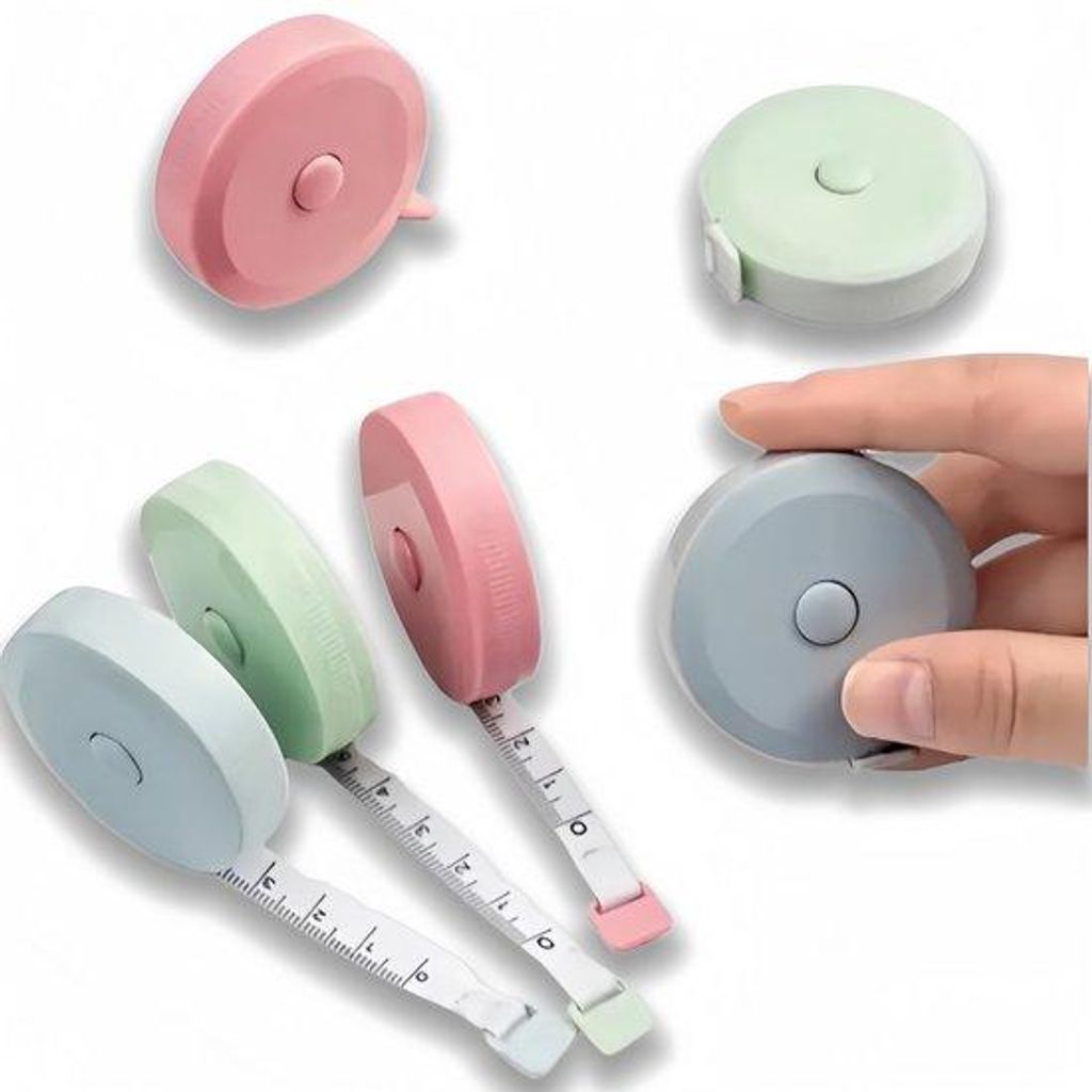 Doppelte Maßbandrolle - Set aus 6 - Flexibel - 2 Meter Länge - Doppelseitiges Maßband - Für Körpermessung - Bastelprojekte - Nähen - Kleidung...