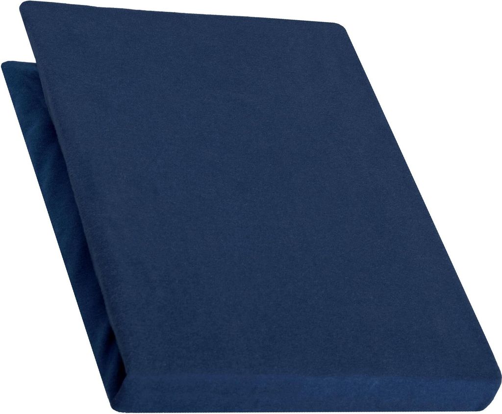 Pur Spannbettlaken 120x200-130x220 dunkelblau Baumwolle Jersey 160g/m²