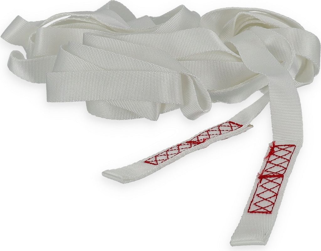 Sicherungsleine, Polyester, 6, 8,10 o. 12 Meter, Breite: 25 mm, UV-beständig, mit Schlaufen Größe: 8 Meter