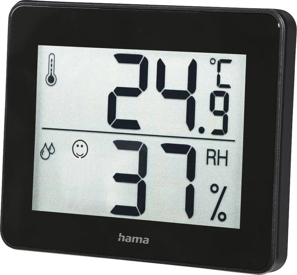 Thermo-hygromètre Hama TH-130 Noir | Mesure Précise d'Intérieur