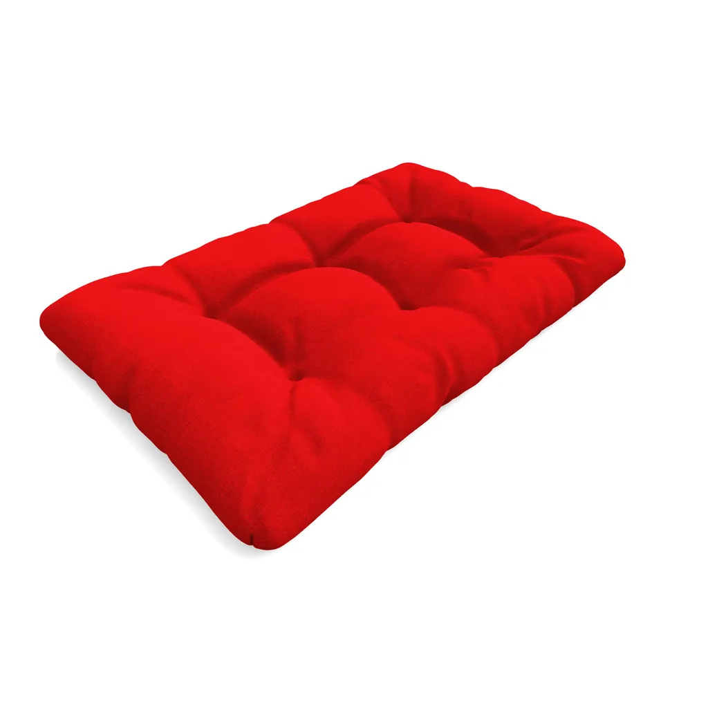 Cuscino per Pallet 120x80 Rosso Impermeabile POKAR - Seduta Trapuntata