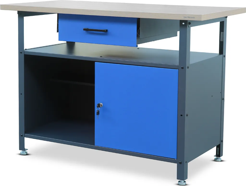 Etabli Métallique de Travail 120cm avec Plateau Robuste Charge 400kg