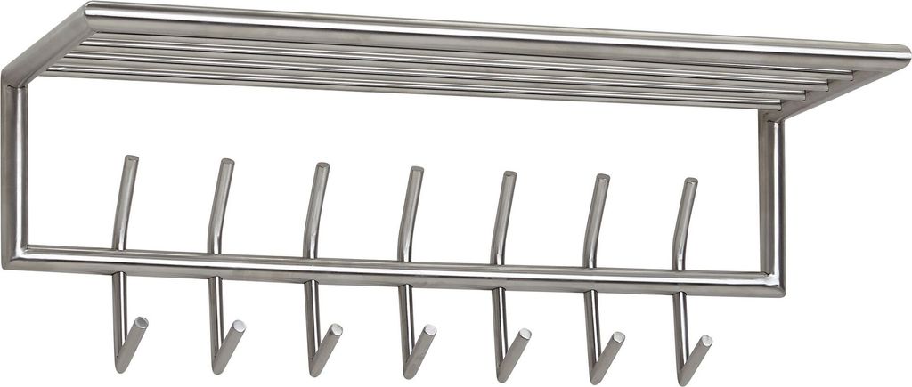 WOHNLING nástenný vešiak kovový strieborný 74,5x39x19,5 cm Obrázok produktu 
