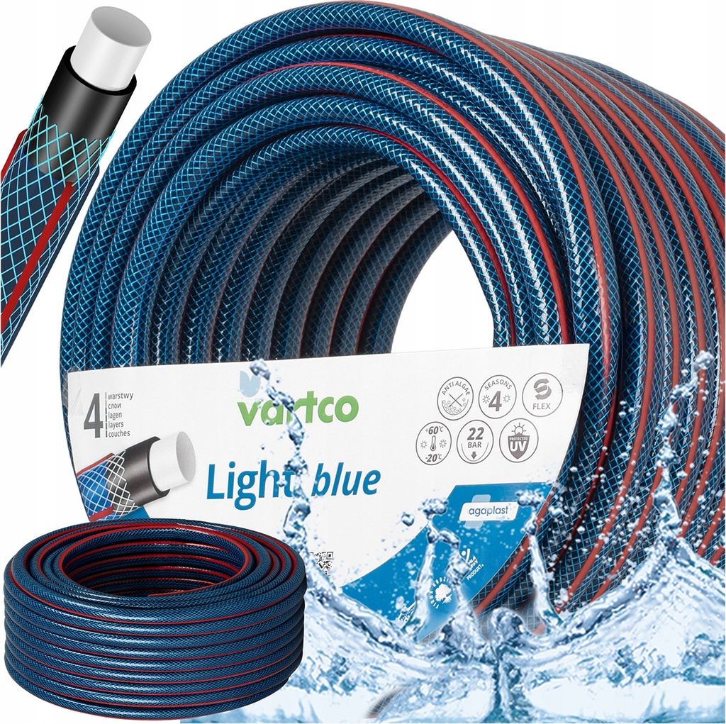Tubo da giardino Vartco 3/4" 30m "Light Blue" Professional Immagine del prodotto 